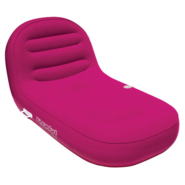 Airhead Airhead AHSC-008 Sun Comfort Inflatable Suede Chaise Lounge - Raspberry AHSC-008